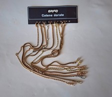 9 CATENE DORATE PER OROLOGI DA TASCA " ERFO " VINTAGE