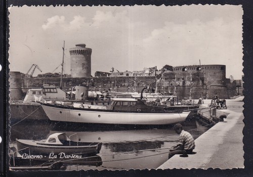 Cartolina livorno darsena - livorno,