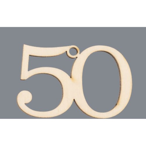 12x numero legno - 50, in