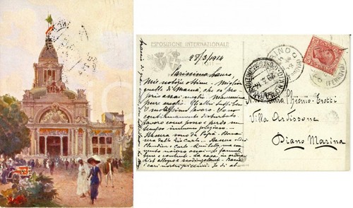 1911 expo torino cartolina - 1911, *cartolina