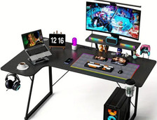 Scrivania Da Gaming Per PC Forma Di L  ad Angolo Supporto Monitor