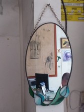 Specchio Tiffany ovale fatto a