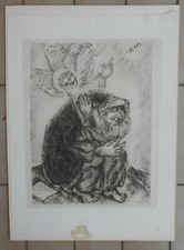 MARC CHAGALL INCISIONE HELIOGRAVURE  LA PREGHIERA DI ISAIA LA BIBBIA