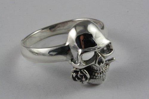 Anello teschio biker - teschio,