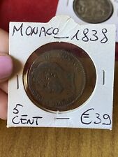 MONETA MONACO 5 CENT 1838 AA