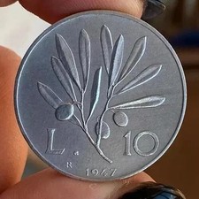 10 LIRE 1947 ULIVO REPUBBLICA