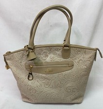 Borsa donna originale Etro Milano made in Italy bianca e beige 30x12x30 cm