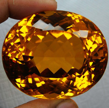 Enorme 463,35 Ct Topazio Giallo Naturale Taglio Ovale Certificato Gemma Sciolta Brasile