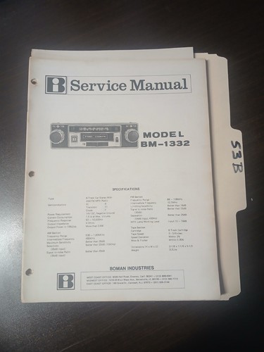 Boman 1332 manuale di - 1332,