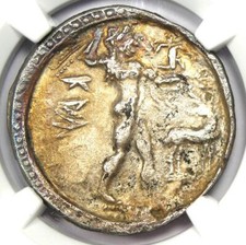 Bruttium Caulonia AR Apollo