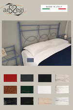 Testata letto matrimoniale in ferro battuto Marianne con giroletto