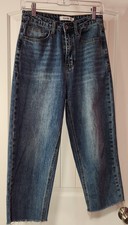 Jeans denim blu alla caviglia