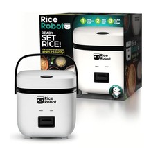 Robot Riso 1,2L o 4,5 Tazze Cuociriso e Vaporiera Alimenti Bianco Nuovo Con Scatola