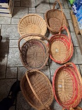 LOTTO CESTI  IN VIMINI E PAGLIA INTRECCIATA
