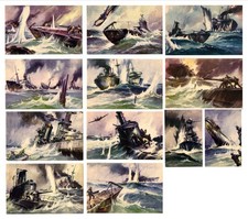 12 cartoline sommergibili Regia Marina  Seconda guerra mondiale. Pittore Pisani
