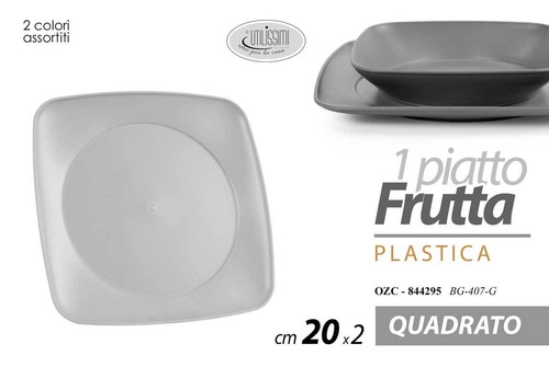 Piatto frutta quadrato - piatto,
