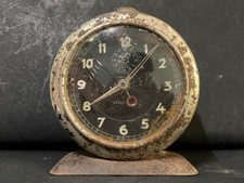 Vecchio Antiche Vintage Rare Rustico Ferro Tavolo Sveglia Da Junghans Repetition