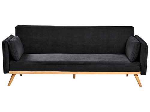 Divano letto tessuto nero - divano,