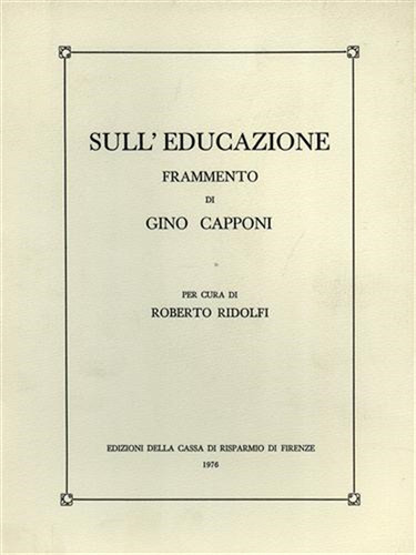 Capponi gino firenz - capponi,gino, (firenz