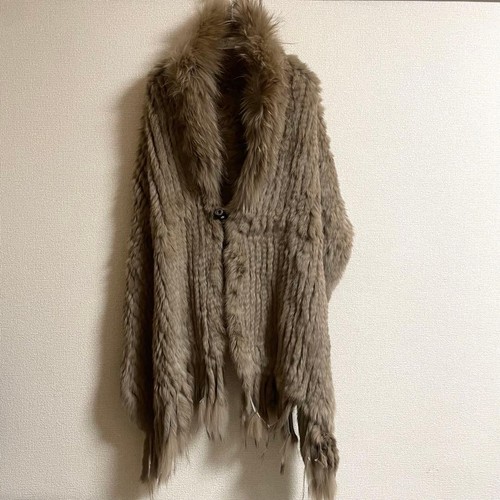 Giacca poncho pelliccia - , goa