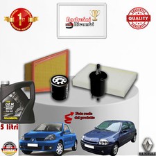 KIT TAGLIANDO FILTRI + OLIO RENAULT CLIO II 1.4 16V 72KW 98CV DAl 2001 -> 2005