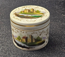 ANTICA Scatola COFANETTO BARATTOLO VINTAGE in PORCELLANA CERAMICA decorata Box
