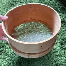 Setaccio per grani in legno curvato primitivo usato #1