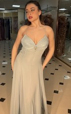Abito lungo elegante celeste