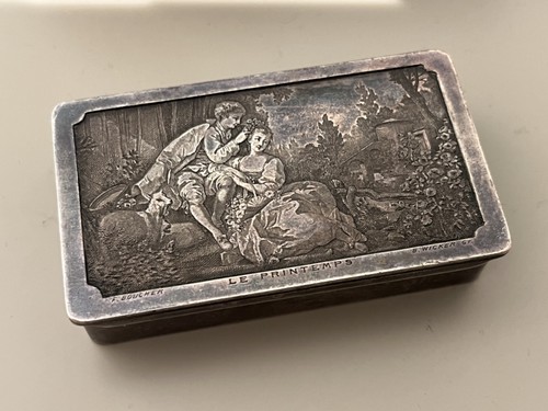 Antica scatola cofanetto porta