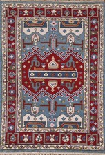 Tappeto geometrico blu chiaro