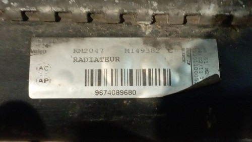 9674089680 radiatore acqua