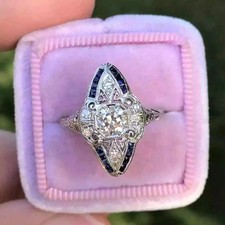 Anello vintage art - deco, 2ct