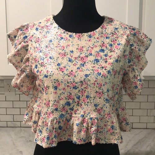 Zara paillettes cropped - zara,