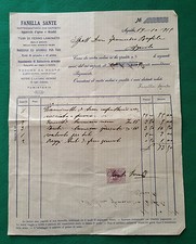 RICEVUTA FANELLA SANTE - 1919 - MARCA DA BOLLO