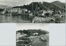 BELLAGIO Hotel Gran Bretagna e Splendido Lago di Como" 3 CARTOLINE non viaggiate