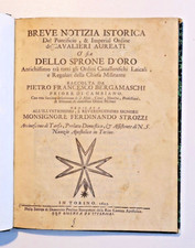 SEICENTINA -ORDINI CAVALLERESCHI -BERGAMASCHI, LO SPRONE D'ORO, 1695, BELLO !
