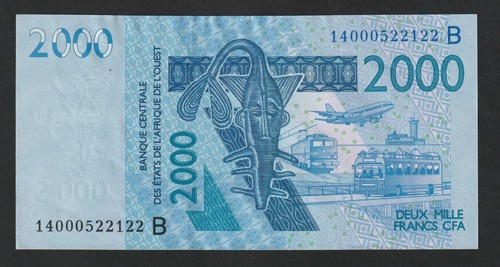 Bceao 2000 francs bénin - bceao,, francs,