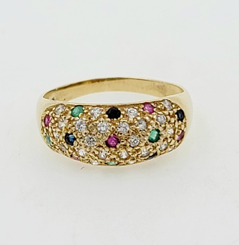 Anello fascia moda rubino