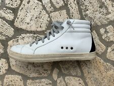 Scarpe sneakers da uomo P448 colore bianco/nero Made in Italy taglia 41.