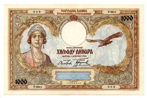 Jugoslavia banconota da - jugoslavia,