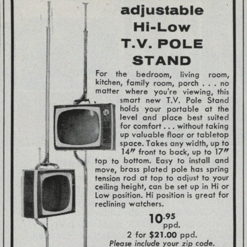 Asta regolabile 1968 stampa - tv,