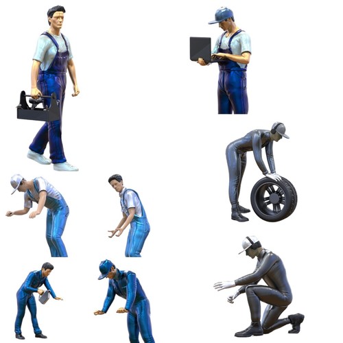 Set figure meccanico - di, da