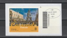 Codice a barre viaggiato CARNEVALE DI VENEZIA 16.02.23. Frammento SPLENDIDO