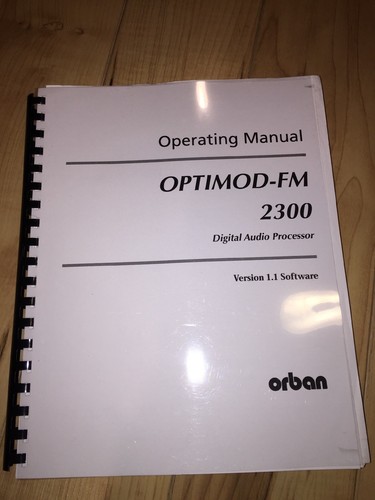 Manuale processore audio orban - manuale,