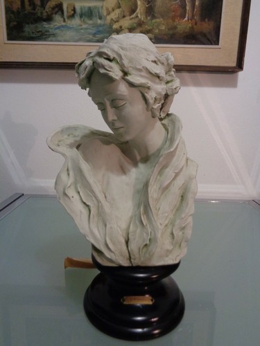 Busto statua donna velata - statua,