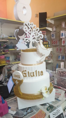 Torta finta prima - finta, comunione