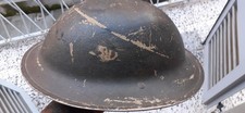 Elmetto Elmo/Helmet MK1 Sud Africano Battle Damage WW2
