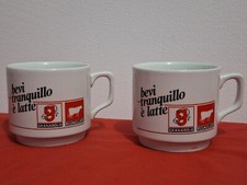 Coppia Tazze da Latte Mug Tognana Granarolo Felsinea Made in Italy Vintage 80