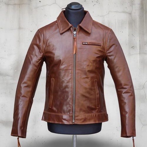 Giacca pelle marrone - , guendj