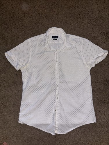 Zara white casual button down - button,